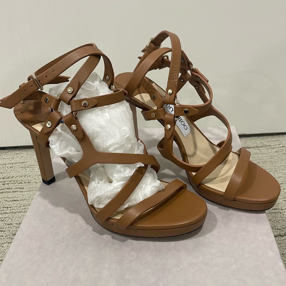Jimmy Choo Monica 100 leather sandal